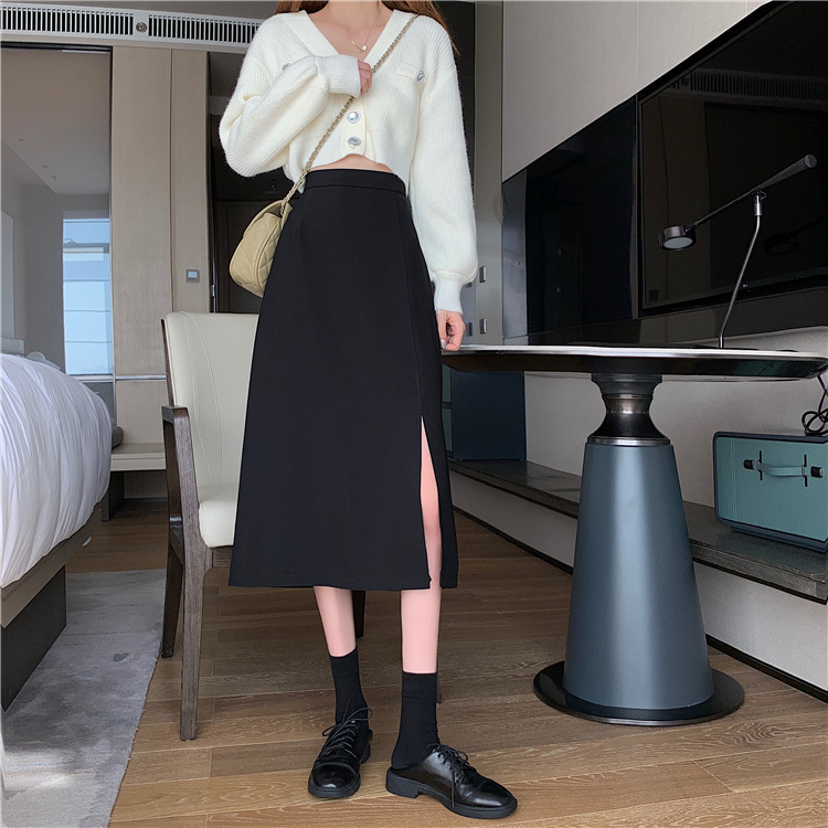 2023 I High Waist Skirt plus size Women's Spring and Summer New Women's Korean Irregular Hip Covering Joker A- Shaped Skirt