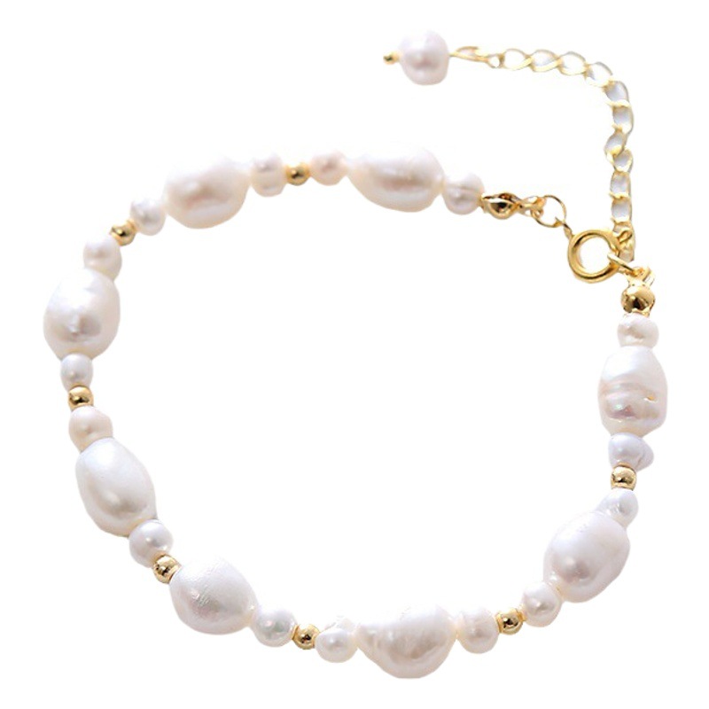 Freshwater Pearl Beaded Bracelet South Korea Baroque Adjustable Bracelet All-match Simple Elegant Fashion Bracelet Bracelet