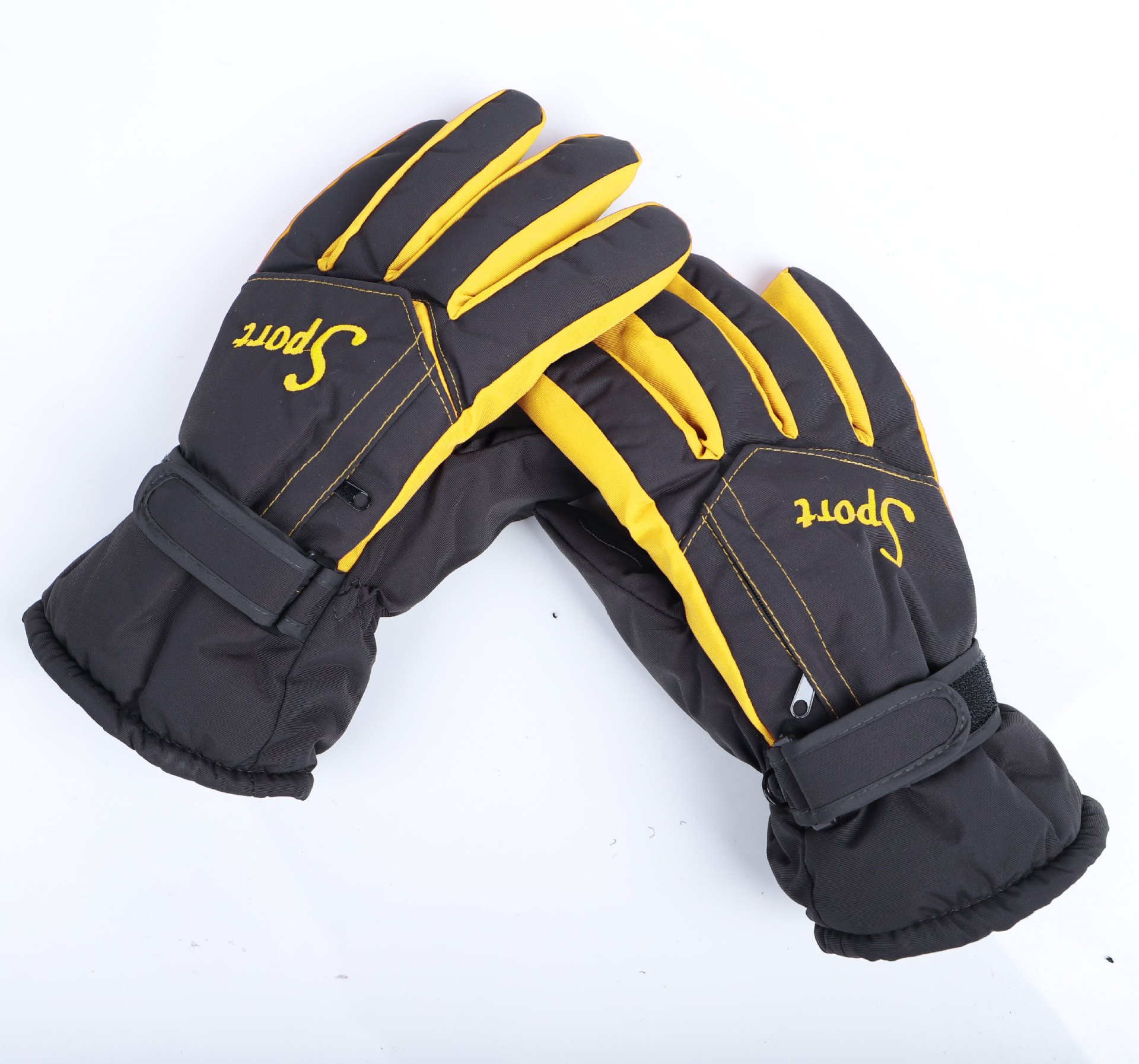 Picture of Adult Ski Gloves Men's Outdoor Waterproof Windproof Non-Slip Riding Sports Gloves Velvet-Lined Thickened Warm Gloves