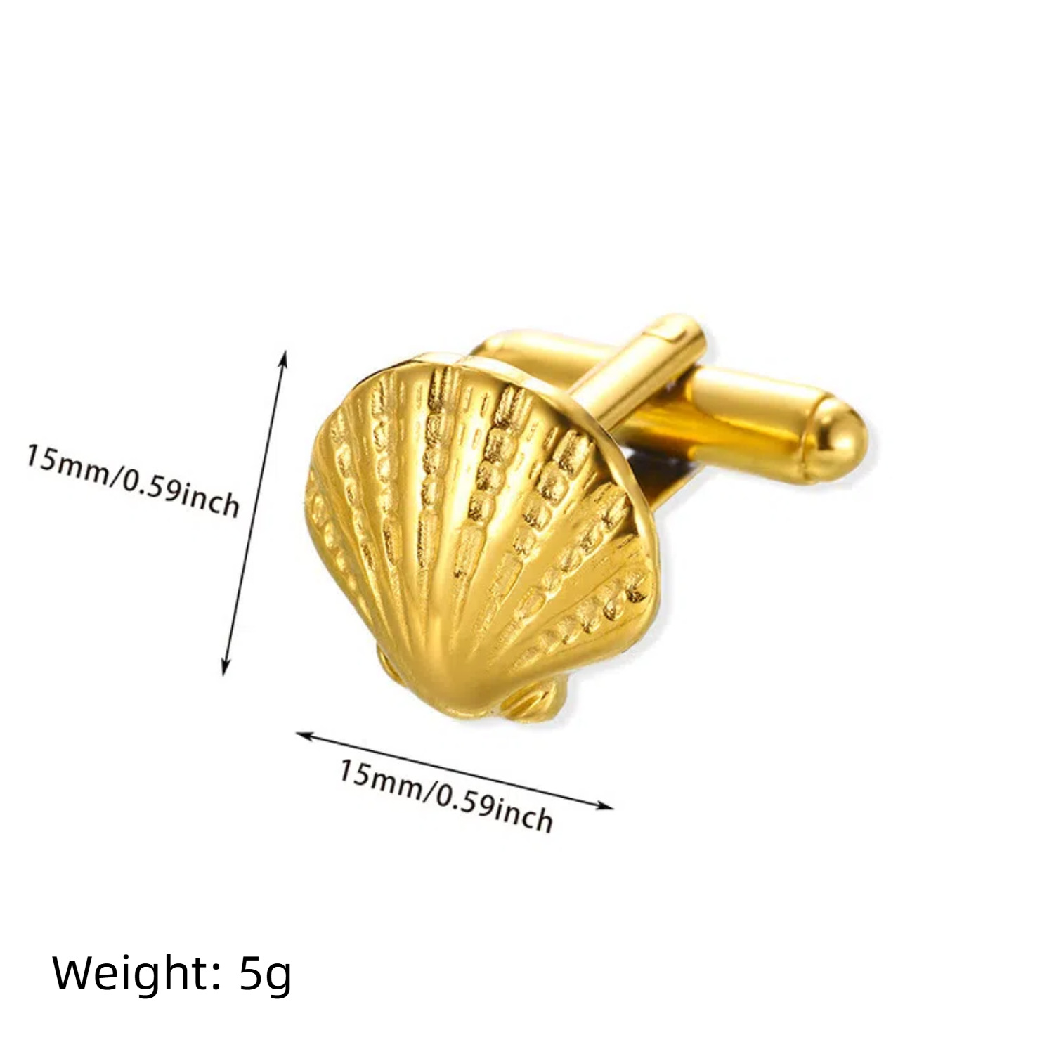 Picture of Cufflinks wholesale stainless steel men's cuffs shell rectangular cufflinks simple creative logo blank cufflinks wholesale