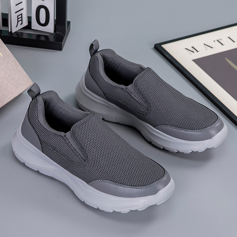 Cross-border Middle-aged and Elderly 2024 Spring New Casual Breathable Lazy Shoes Non-slip sneaker Slip-on Running Shoes