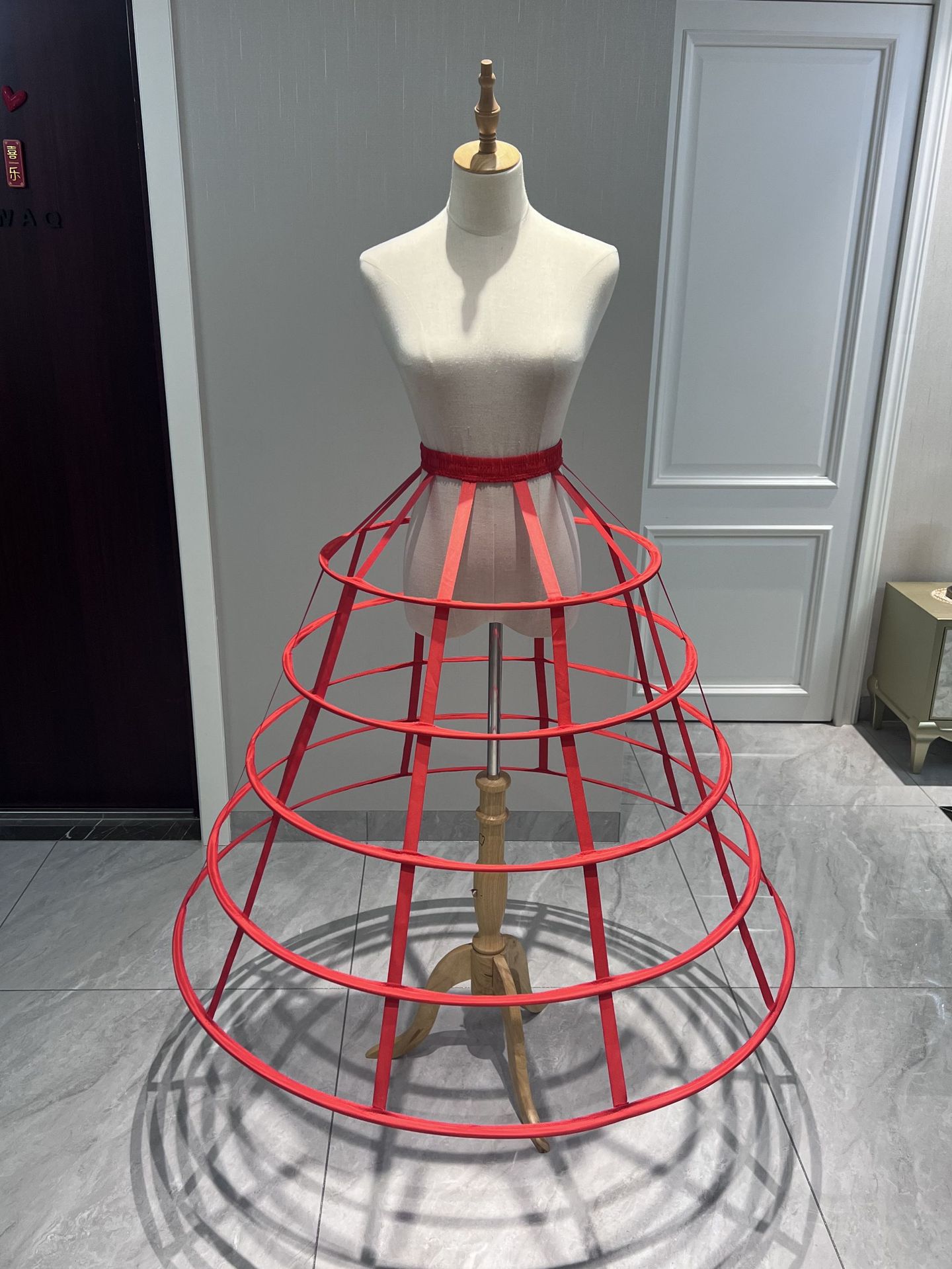 Picture of Hollow Bird Cage Skirt with Fish Bones, Two, Three, Four, Five Steel Black and White Cosplay Violent Lolita See-Through Petticoat