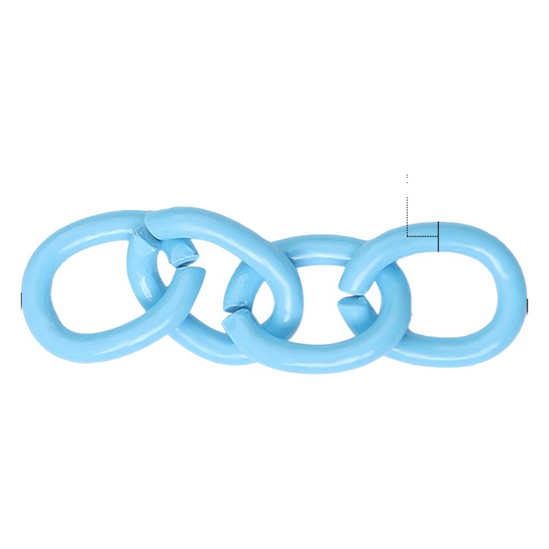 AliExpress color iron paint 4 section chain extended chain tail chain bag small pendant ring accessories handmade DIY materials