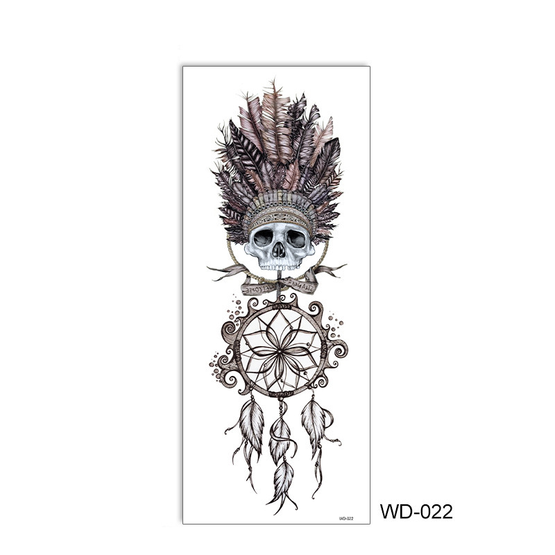 Picture of Full Arm Tattoo Sticker Cross-border New Waterproof Sweat Simulation Cross Buddha Black and White Colorful Personality Full Arm Temporary Tattoo