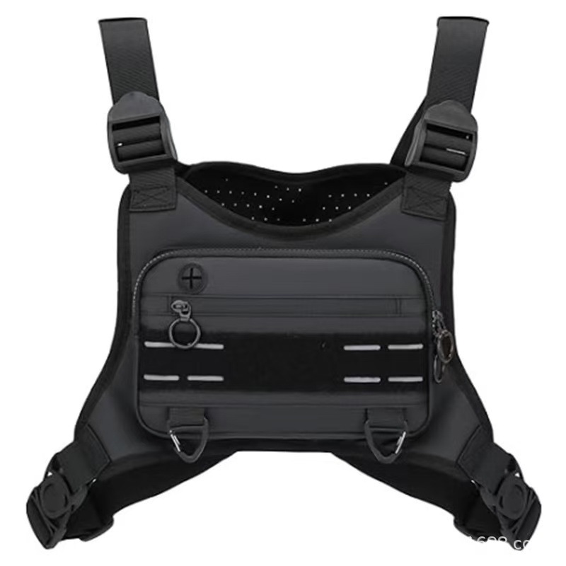 Trendy Brand Tactical Bag Functional Vest Bag Casual Personality Men's Bag Vest Bag Men's Chest Bag Work Backpack Waist Bag