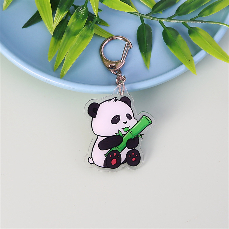 Picture of Cartoon panda keychain acrylic pendant student holiday small gift decoration ornaments cute key chain accessories