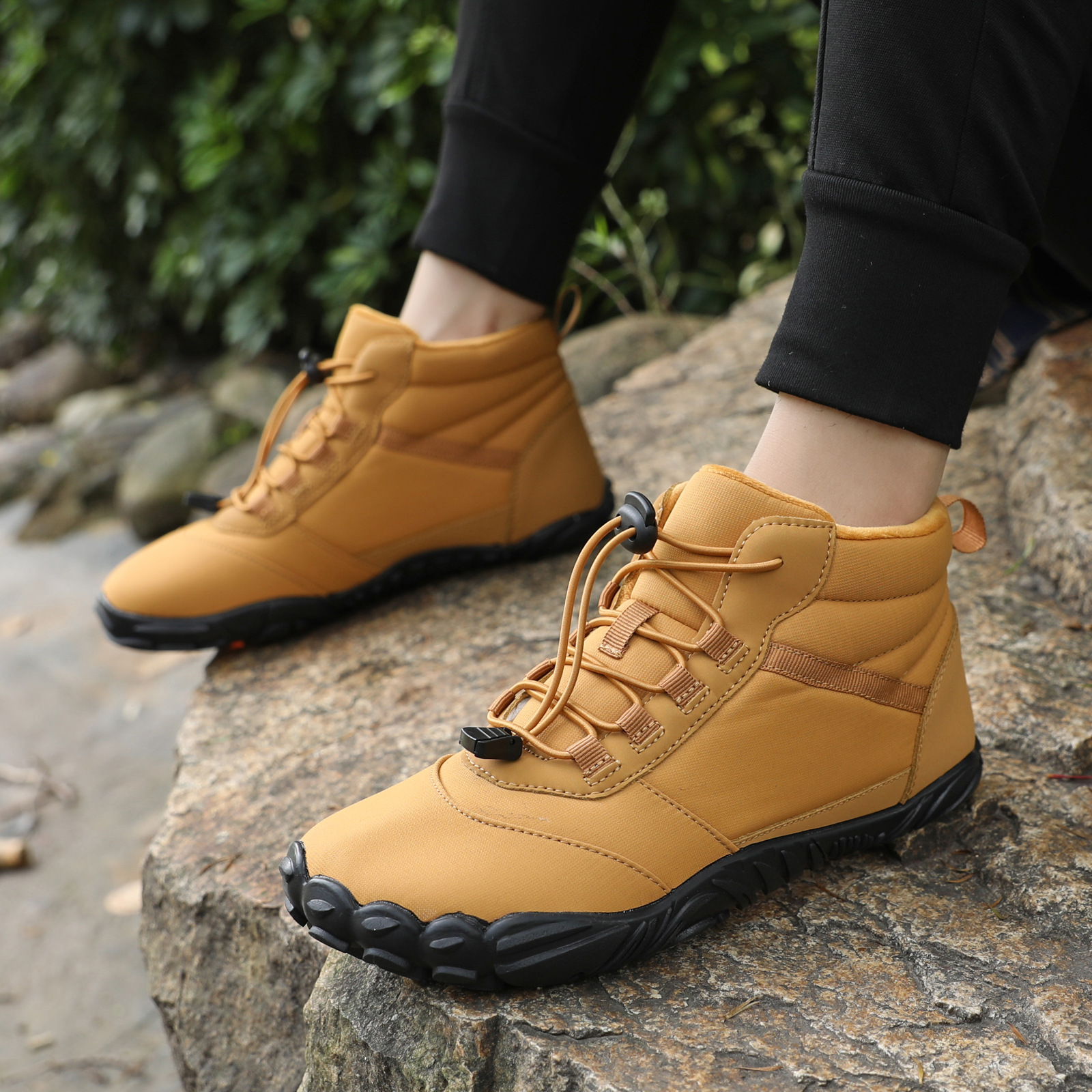 Picture of High-top snow boots cross-border new outdoor hiking camping hiking shoes ski non-slip fleece warm plush cotton shoes