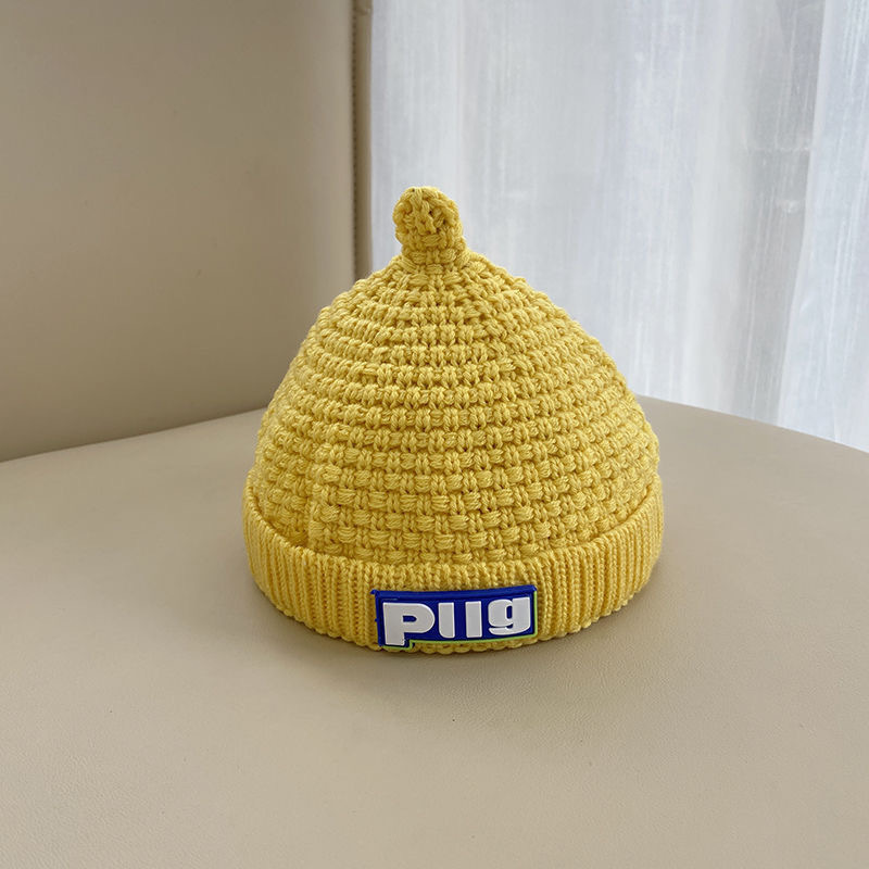 Picture of Children's hat autumn and winter girls' pullover hat Korean-style knitted hat colorful wool hat baby boys' warm earmuffs hat tide