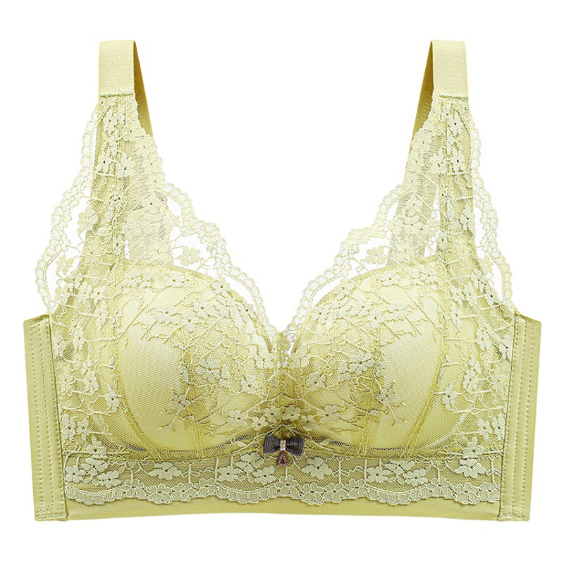 3305# autumn and winter thickened palm support Cup ~ small chest big no steel ring sexy lace flat bra wholesale