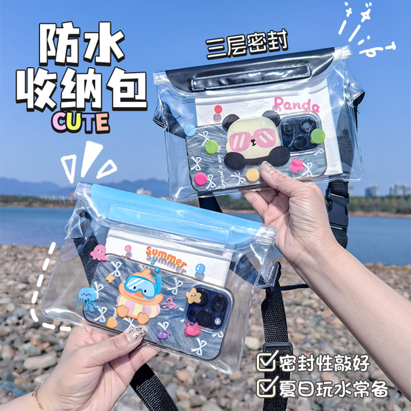 Waist bag mobile phone waterproof bag drifting beach swimming diving case touch screen swimming underwater photo sealing bag wholesale