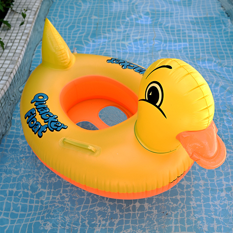 Picture of Factory wholesale water seat children's swimming ring cross-border infant inflatable swimming ring small yellow duck swimming seat ring
