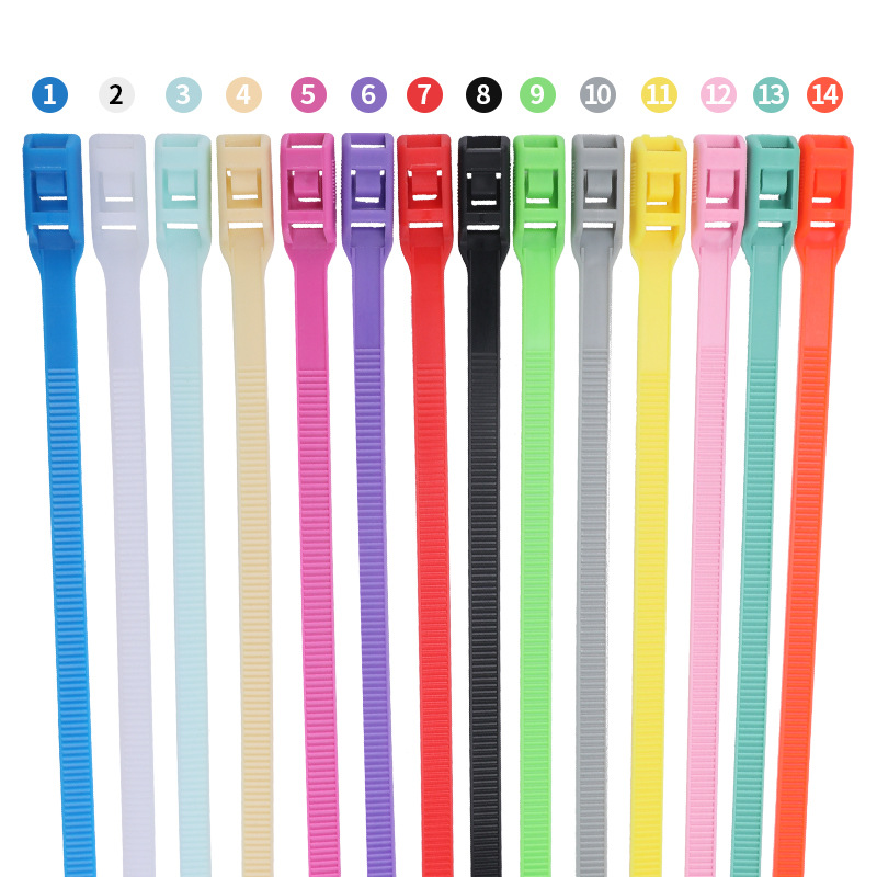 Picture of Naughty Castle special nylon cable tie color 8*350 8*400 9*400 10*450 flat buckle reverse tooth cable tie