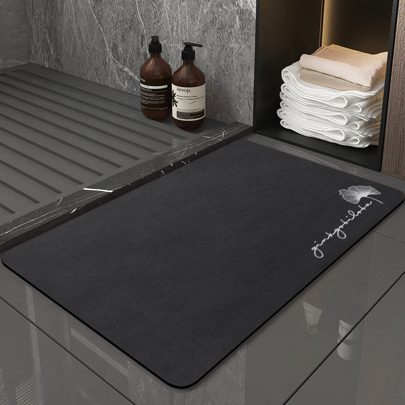 Picture of Bathroom Floor Mat Toilet Toilet Dirt-resistant Absorbent Non-slip Foot Mat Toilet Door Waterproof Erasable Quick-drying Carpet