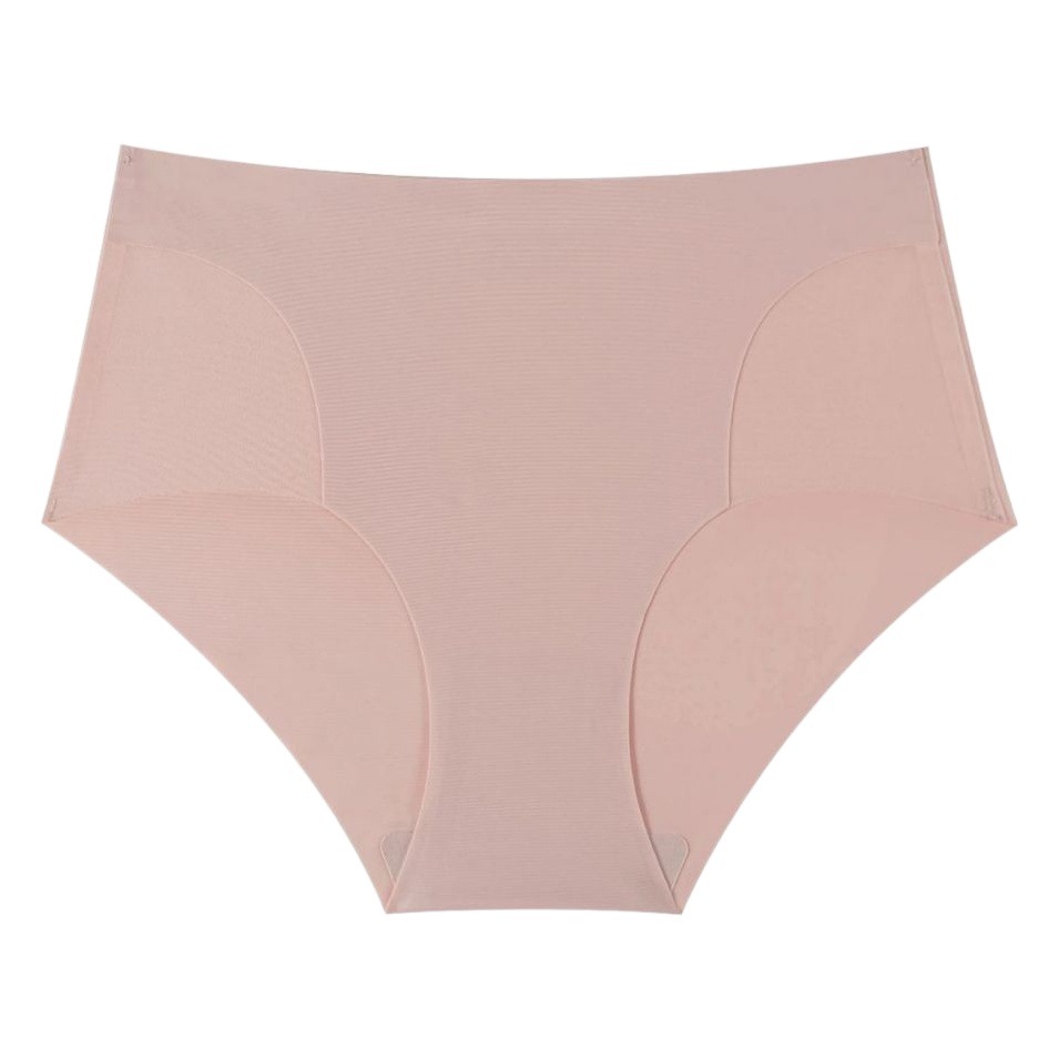 Cross-border Traceless Ladies Underwear Women's Solid Color Japanese Breathable Mesh Stitching Sexy One-piece Mid-waist Briefs for Women