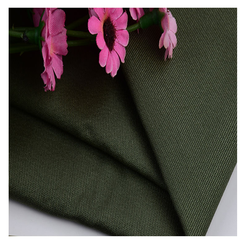 Pure Cotton Twill Stretch Fabric Army Green Cotton Fashion Jacket Coat Casual Pants Fabric
