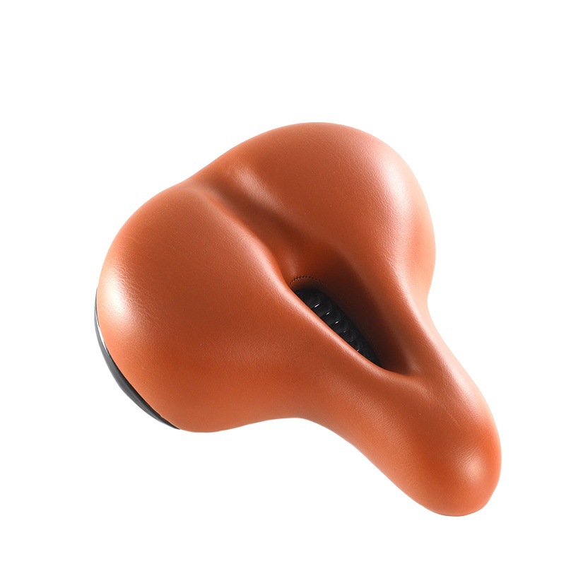 Brown three-piece bicycle cushion Jiangyin manufacturers spot wholesale thick Shu soft mountain bike self-phase car saddle