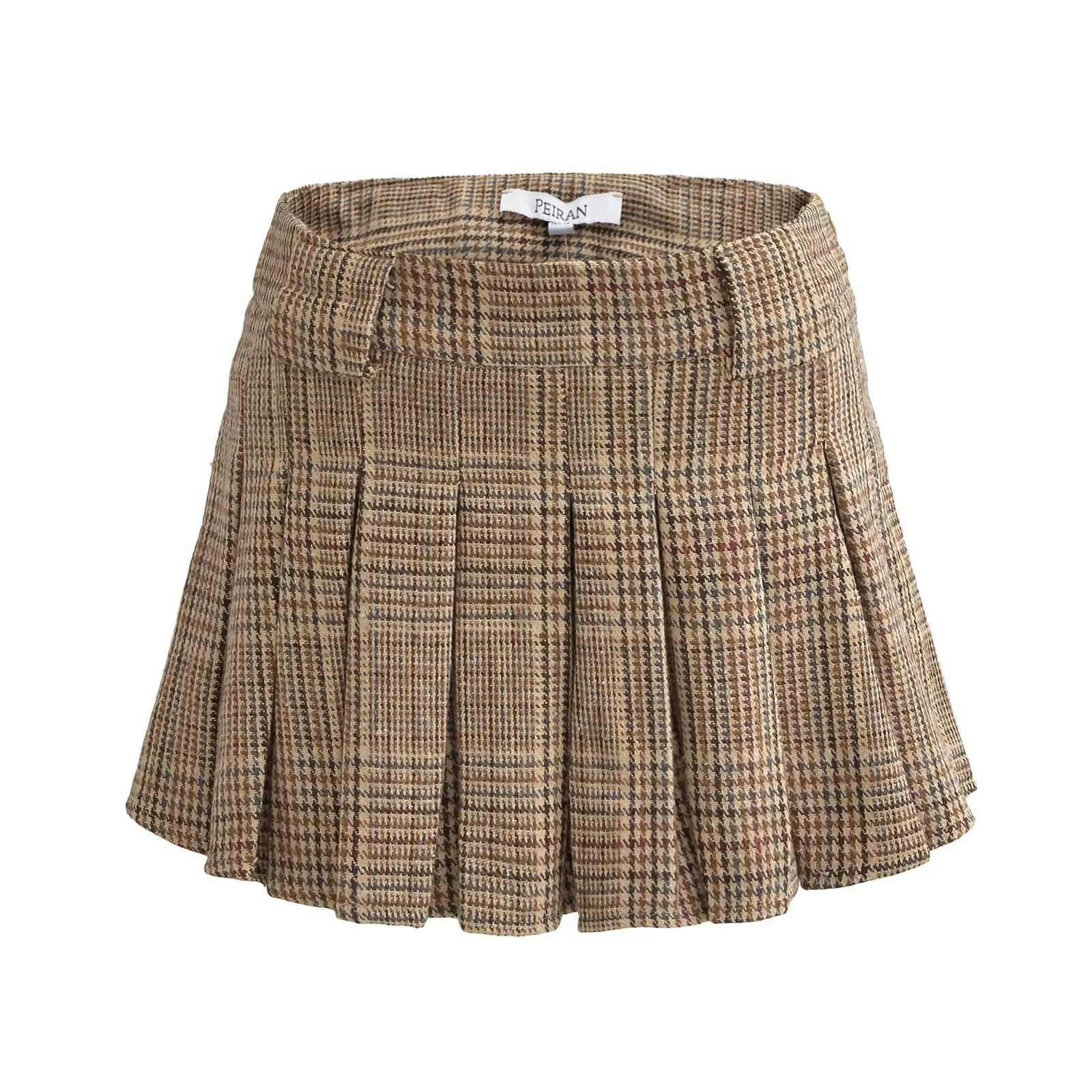European and American style spring and summer high waist plaid skirt slim fit slimming comfortable all-Match mini skirt hot girl style