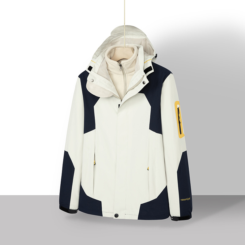 Picture of Autumn and Winter new outdoor two-piece jacket men's warm three-in-one couple jacket women's work clothes mountaineering clothes