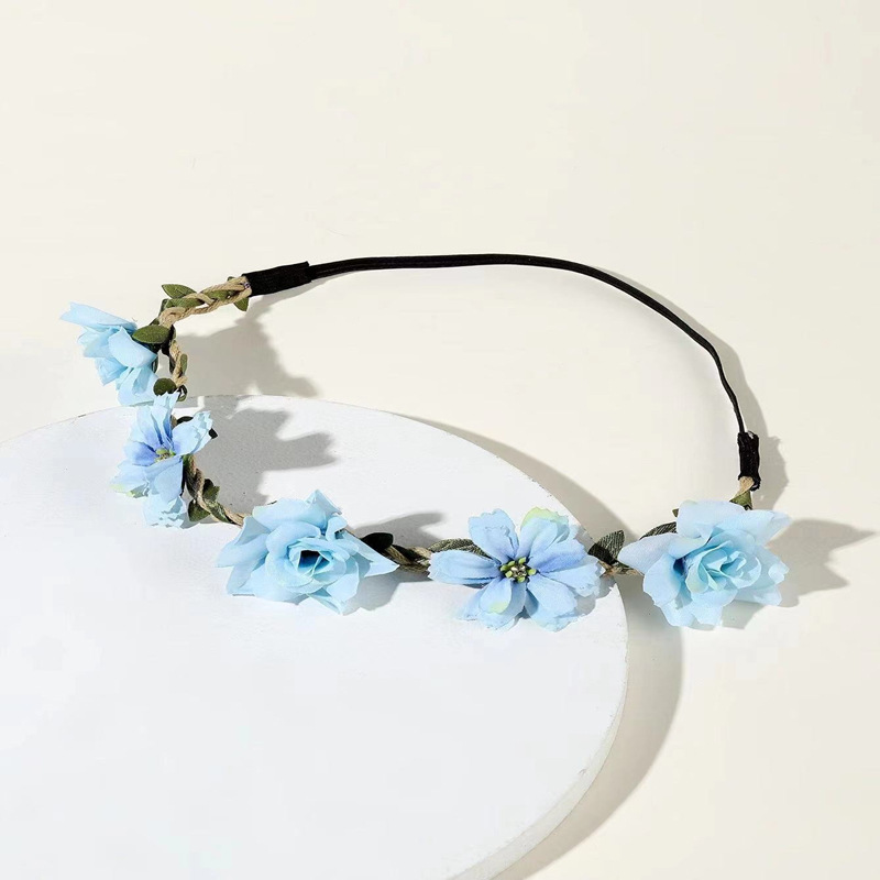 Picture of Forest Bohemian Bride Bridesmaid Headdress Garland Headband Hair Accessories Wrist Flower Travel Seaside Vacation Photo