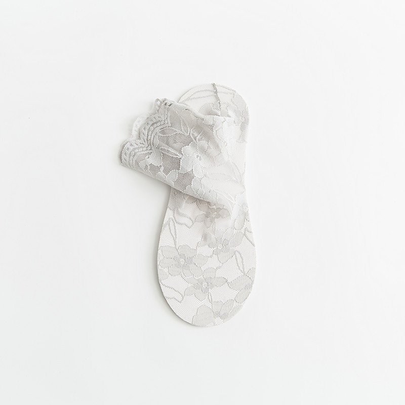 Picture of New lace short socks thin cotton mid-tube stockings spring and summer sweat-absorbent non-slip invisible boat socks ladies socks