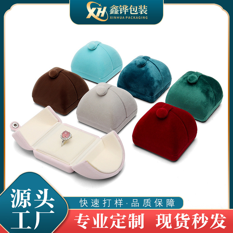 Jewelry Jewelry Box Ring Necklace Set Velvet Cloth Double Opening Snap Button Jewelry Packaging Box Bracelet Gift Box