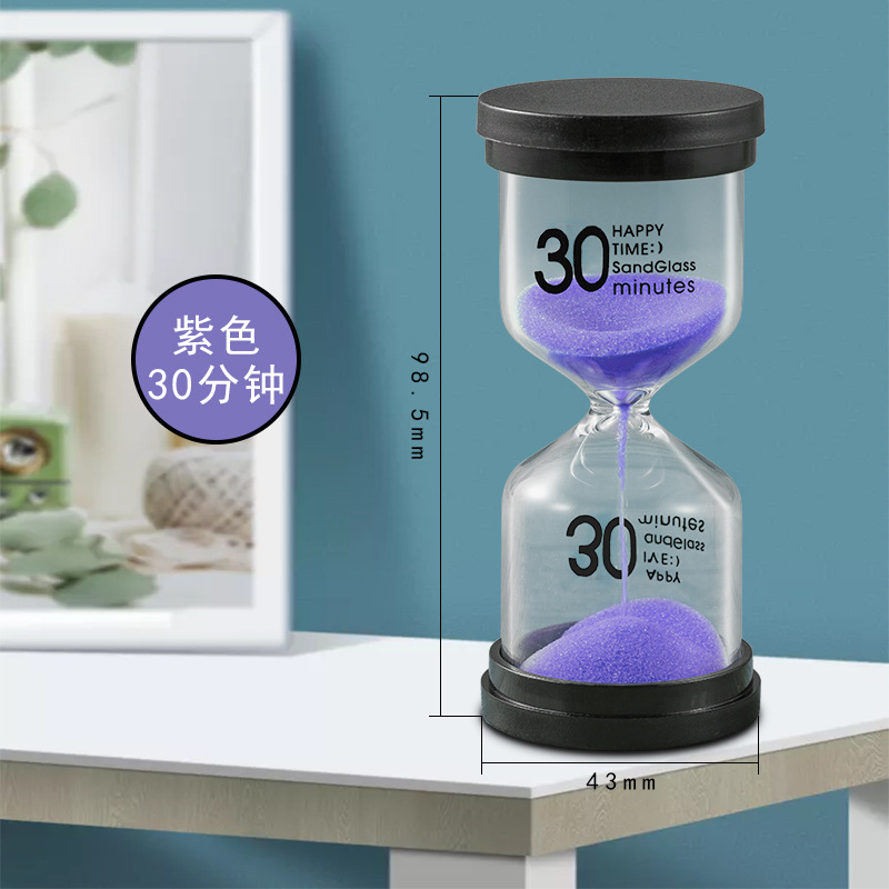 Picture of Manufacturer Wholesale Black Cover Hourglass Timer 1/3/5/10/15/20/30/45/60 Points Creative Gift Hourglass