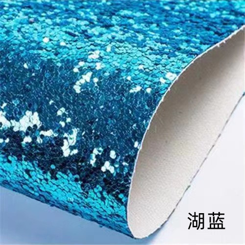 Picture of Pu Leather Glitter Coarse Powder Glitter Fabric Glitter Fabric Large and Small Hexagonal Pieces