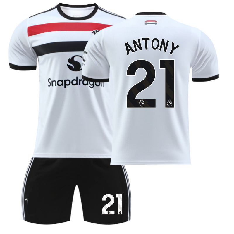 Picture of 2425 Red Devils Two-man White Football Jersey suit 10 Rashford 37 Menu 17 Garner Joe 7C Luo Men's Jersey