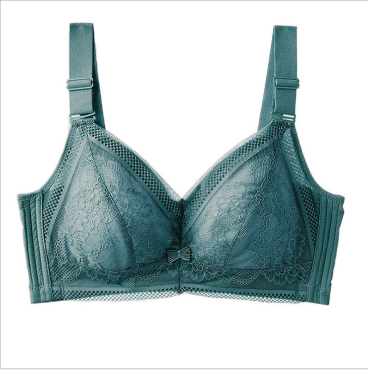 Picture of plus size Women's Non-rimless Underwear Bra Large Cup chubby girl Ultra-thin Adjustable Breast Tinkling Auxilum Large and Small Chest