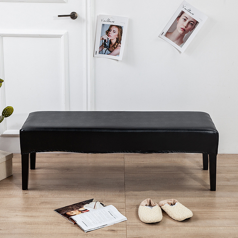 Picture of Long Stool Cover Cross-border Piano Elastic Thickened Leather Long Leather Stool Cover Household Hotel Shoe Changing Sitting Stool Cover