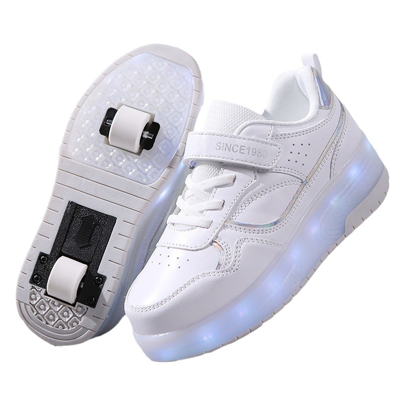 New Four-Wheel Heelys Shoes for Boys and Girls, Soles with Wheels, Sliding Flats Hot Wheels, Flying Roller Skates
