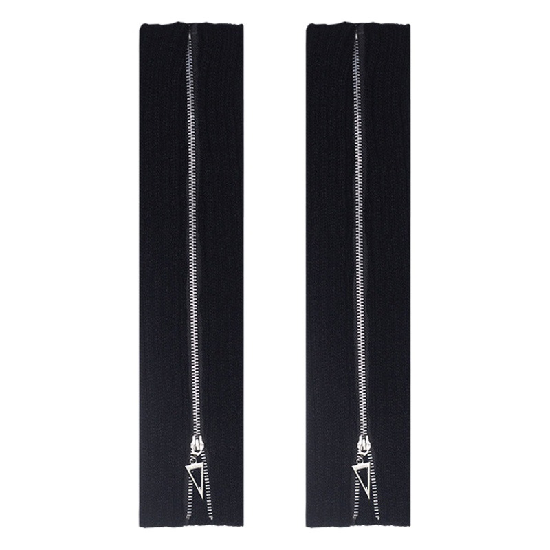 Japanese-style Harajuku Distinctive Zipper Wide Leg Socks Knitted Pile Stockings Female Sub-culture Hot Girl Cool Leg Cover