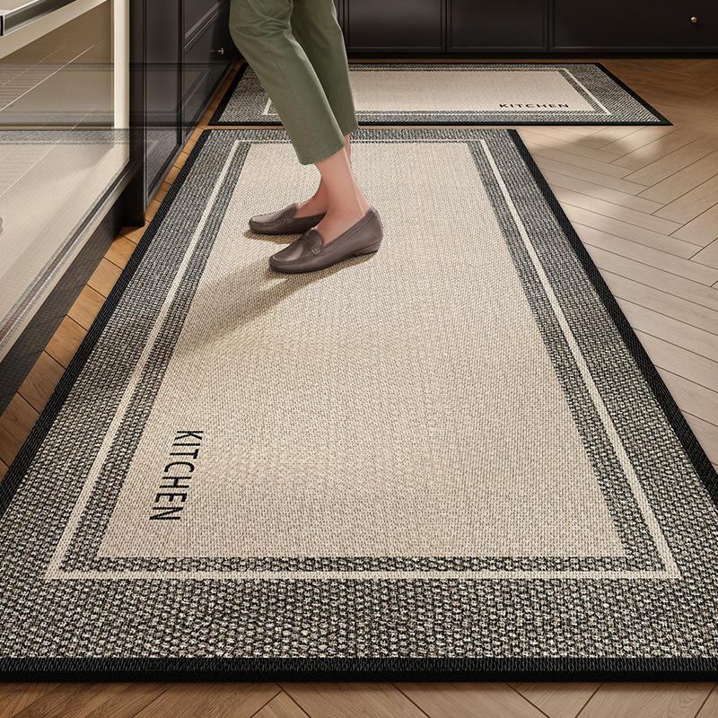 Picture of Kitchen Floor Mat Water Absorbent Oil-proof Light Luxury High-level Wash-free Diatom Mud Non-slip Mat Household Door Mat