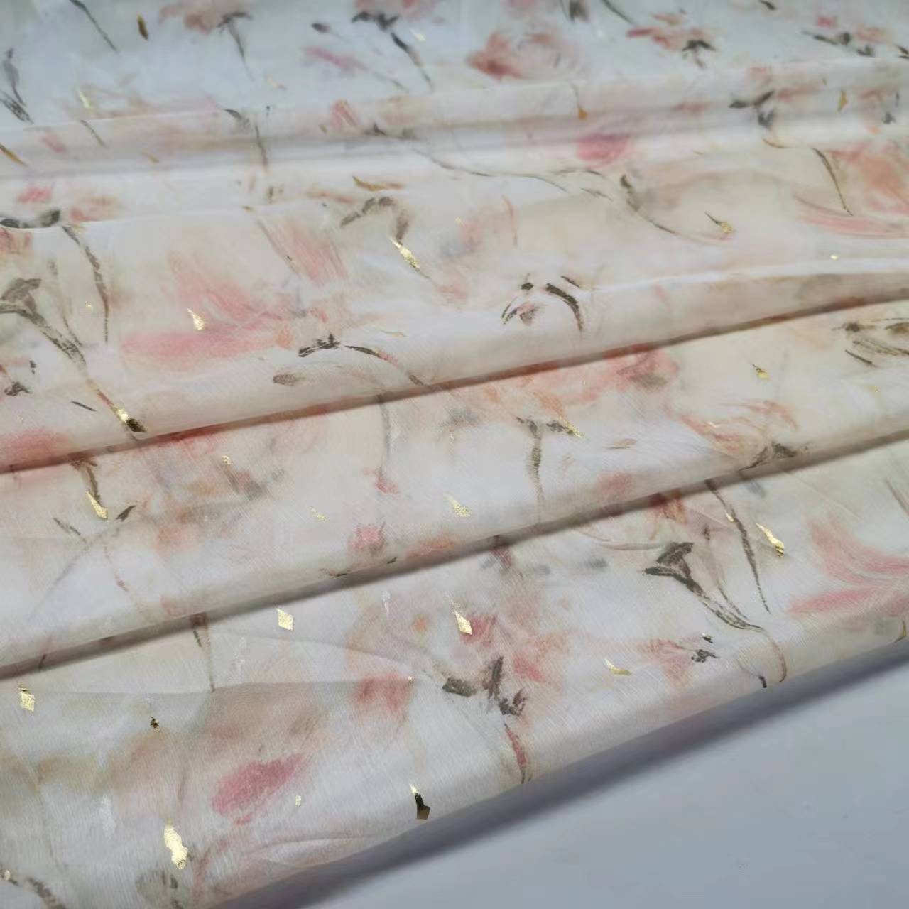Special Offer Hot Stamping Hazy Printed 30D Chiffon Wrinkled Polyester Fabric DIY Handmade Sewing Polyester Fashion Fabric