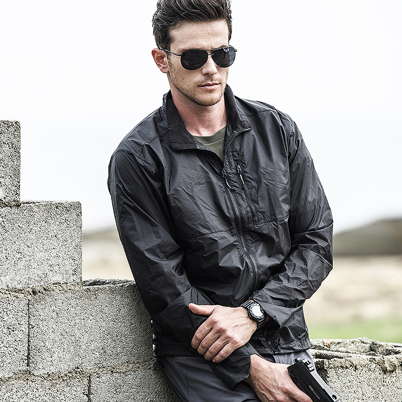 Picture of Mingpeng Outdoor Military Fan Spring and Autumn Tactical Skin Clothes Men's Jacket Waterproof Lightweight Waterproof Thin Sports Windbreaker Mountaineering