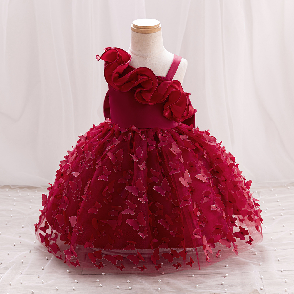 Cross-border girls princess skirt mesh children's dress 2024 new girls puffy skirt one-year-old dress skirt wholesale