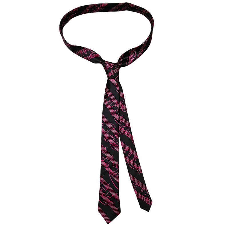 Picture of Zebra Leopard Print Love Poker Letters 5cm Matchinging Shirt Ins Student Tie Unisex Versatile Can Be Customized