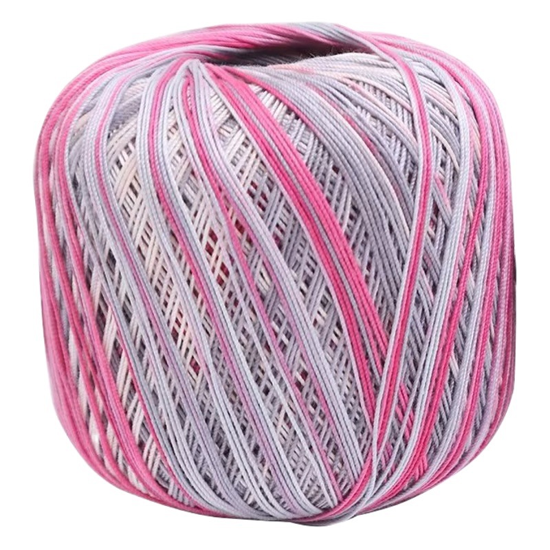 No.6 Long Dyed Lace Yarn Hand Crochet Wire 100% Egyptian Cotton Gradient Crochet Yarn Hand Woven Color Yarn