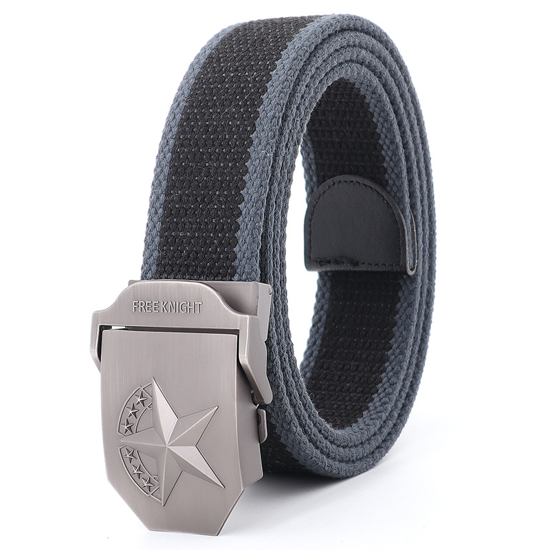 Picture of Thickened alloy camouflage canvas belt men's smooth buckle student leisure outdoor pants belt tactical military training wholesale