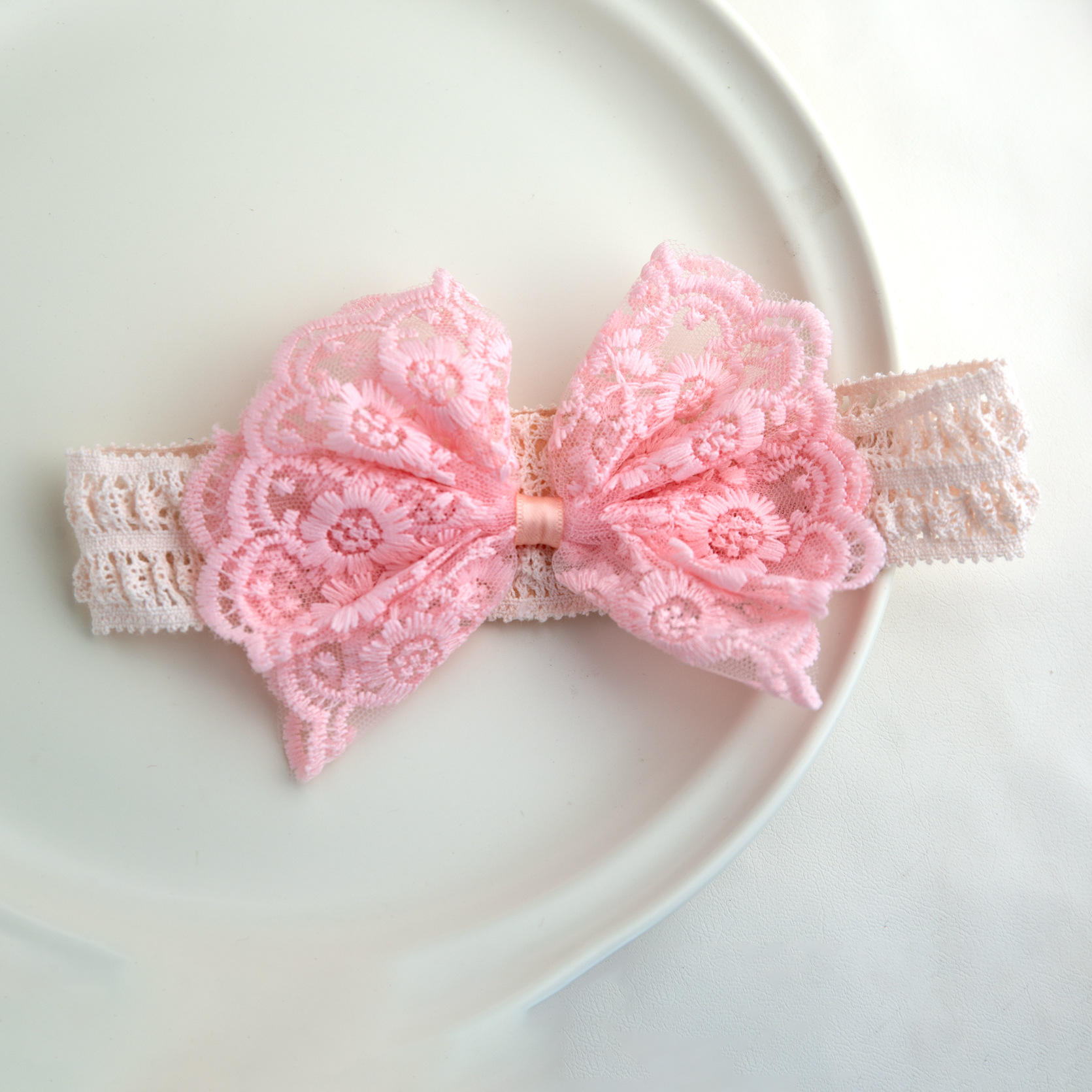 Picture of Baby lace hair band baby headdress baby girl hair band princess hair accessories bow