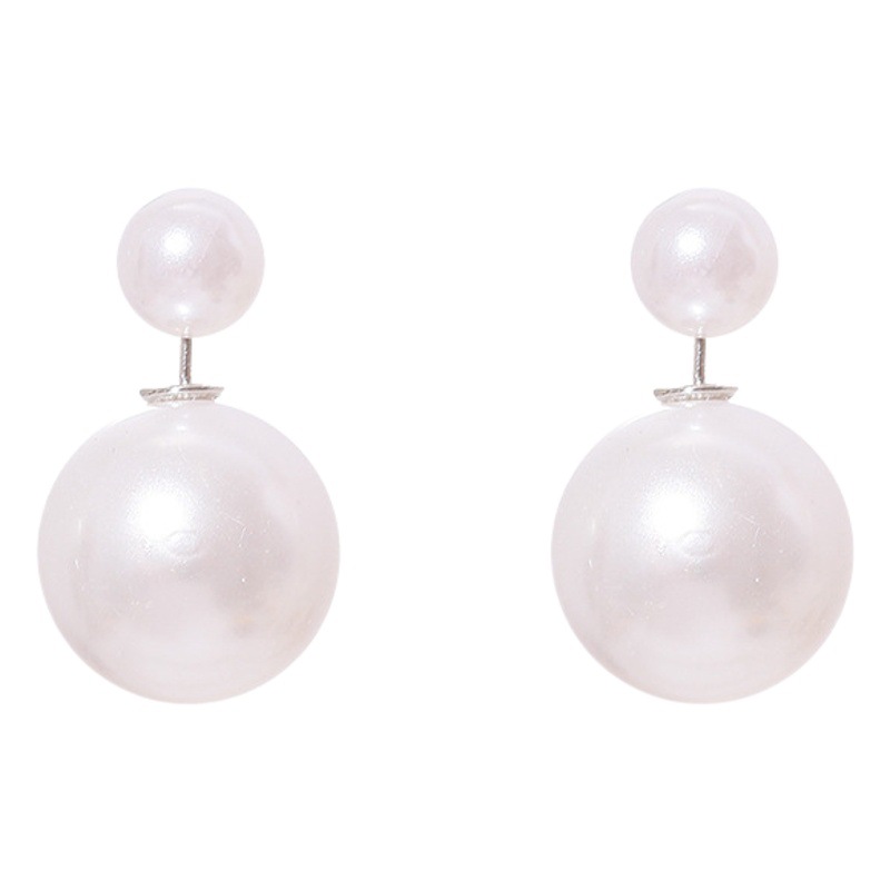 South Korea double-sided pearl earrings women 2024 new temperament Joker high sense ins tide earrings earrings wholesale