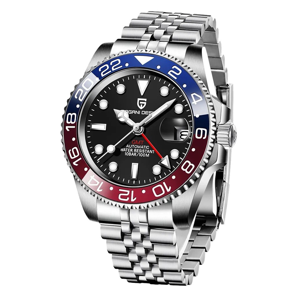 Picture of PAGANI bojiani fashion Men's automatic mechanical watch GMT two hour clock luminous calendar watch 1662