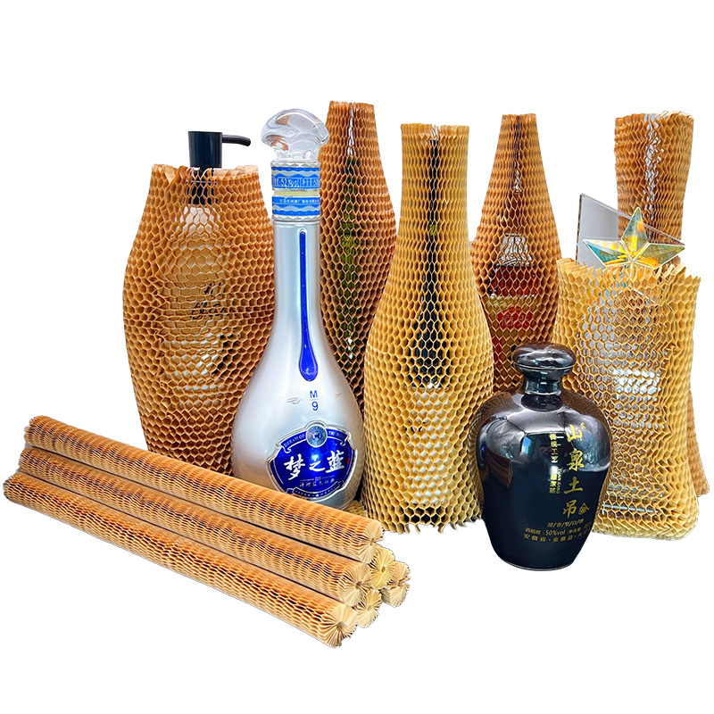 Picture of Foreign Trade Cross-border Honeycomb Paper Cover Degradable Red Wine Honeycomb Paper Protective Cover Environmental Protection Honeycomb Cushioning Wrapping Paper