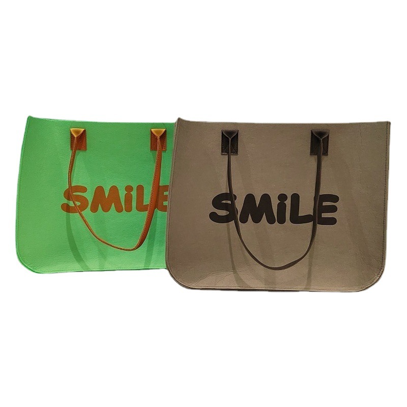 New high-end business portable felt bag enterprise training exhibition advertising tote bag cartoon portable gift bag