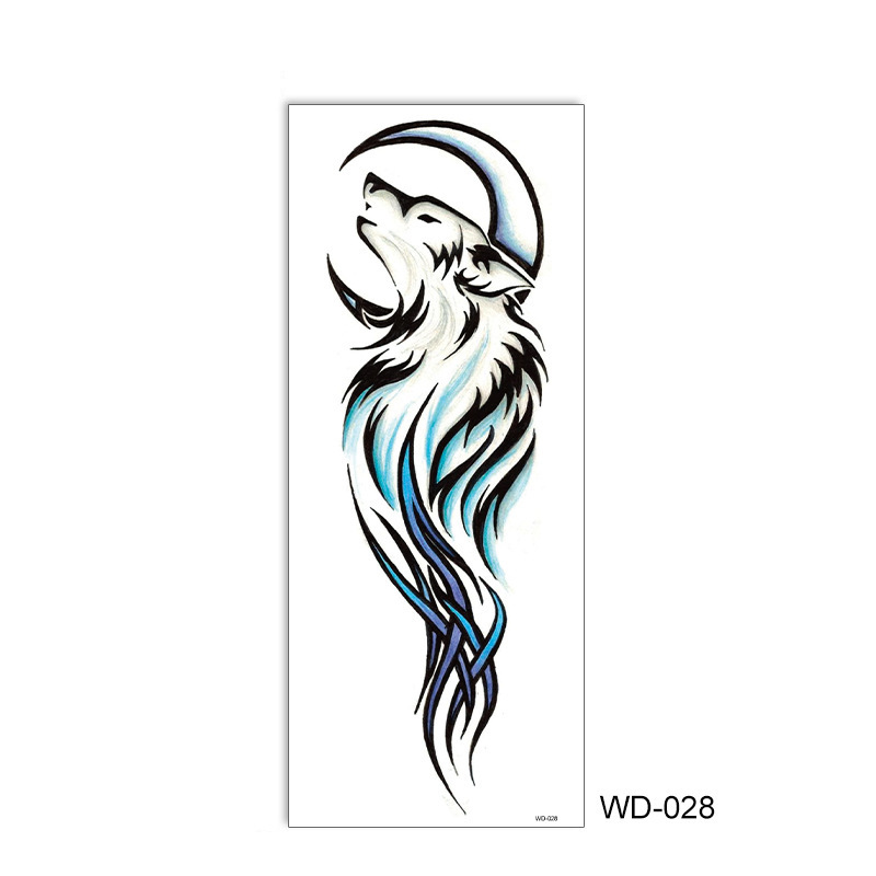 Picture of Full Arm Tattoo Sticker Cross-border New Waterproof Sweat Simulation Cross Buddha Black and White Colorful Personality Full Arm Temporary Tattoo