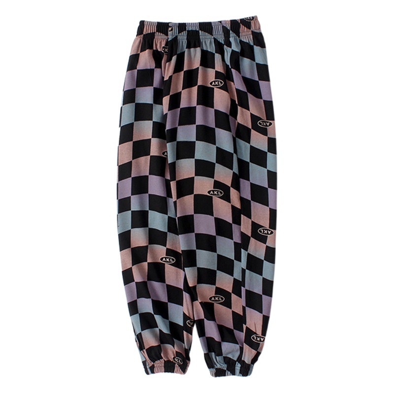 Children's Clothing K-Style New Kidsren's Clothing Trendy Brand Boys' Pants Girls Summer Plaid Gradient All-Over Printed Anti-Mosquito Pants