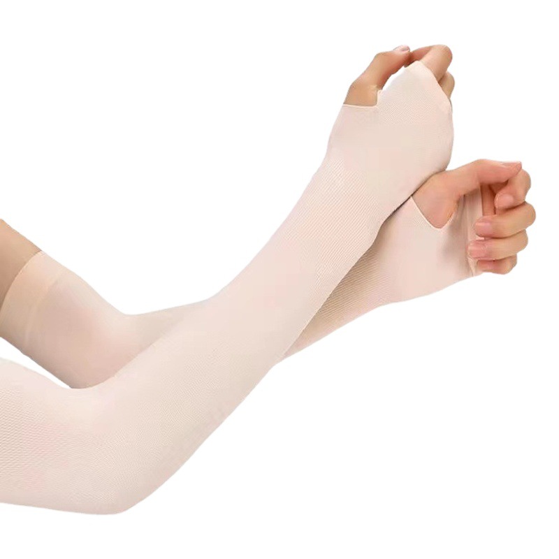 Picture of Ice Silk Sleeve Solid Color Light Plate Sun Protection Ice Sleeve Outdoor Riding UV Protection Summer Arm Long Arm Guard for Men and Women