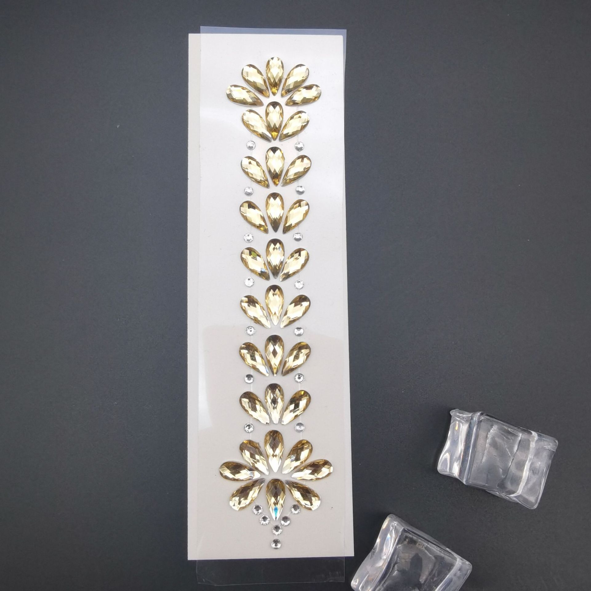 Picture of Internet Celebrity Rhinestone Forehead Face Sticker Hair Decoration Diamond Sticker Head Decoration Forehead Sticker DIY Music Festival Jewelry