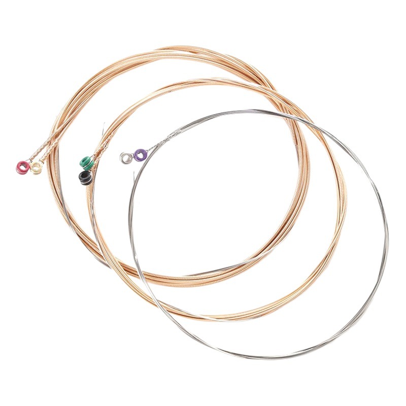 Color Pearl Guitar Strings Folk Classical Electric Guitar Strings Neutral LOGO-free Sealed Bag Packaging Cross-Border