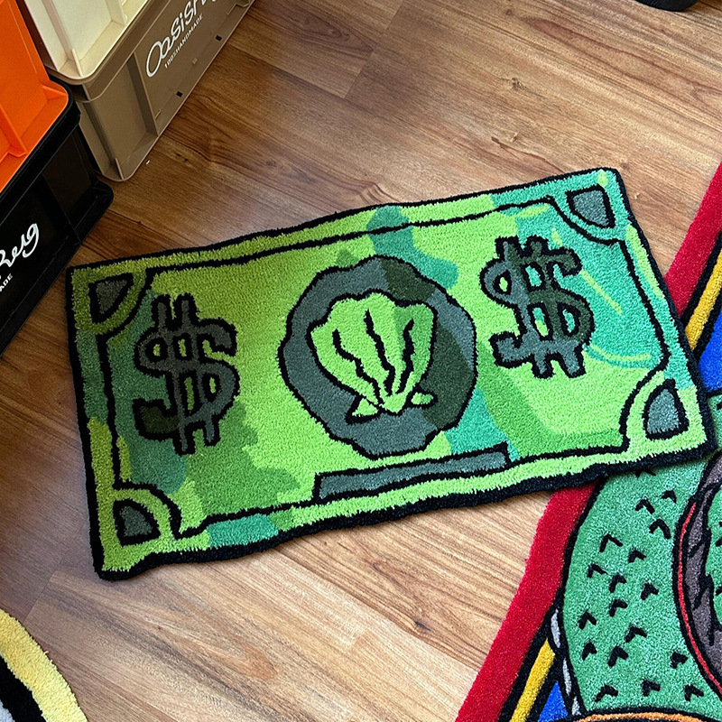 Cross-border Coin Cashmere Plush Carpet Bathroom Absorbent Anti-slip Mat Bedroom Decoration Bedside Blanket Cool and Dirty-resistant